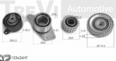 TREVI AUTOMOTIVE kd1197 -  Комплект ремня ГРМ